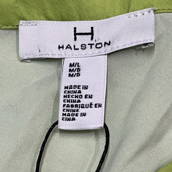 H‎ by Halston Top Womens M/L Dip Dye Lime Punch Boxy Oversized Tunic Vacation - Picture 7 of 9
